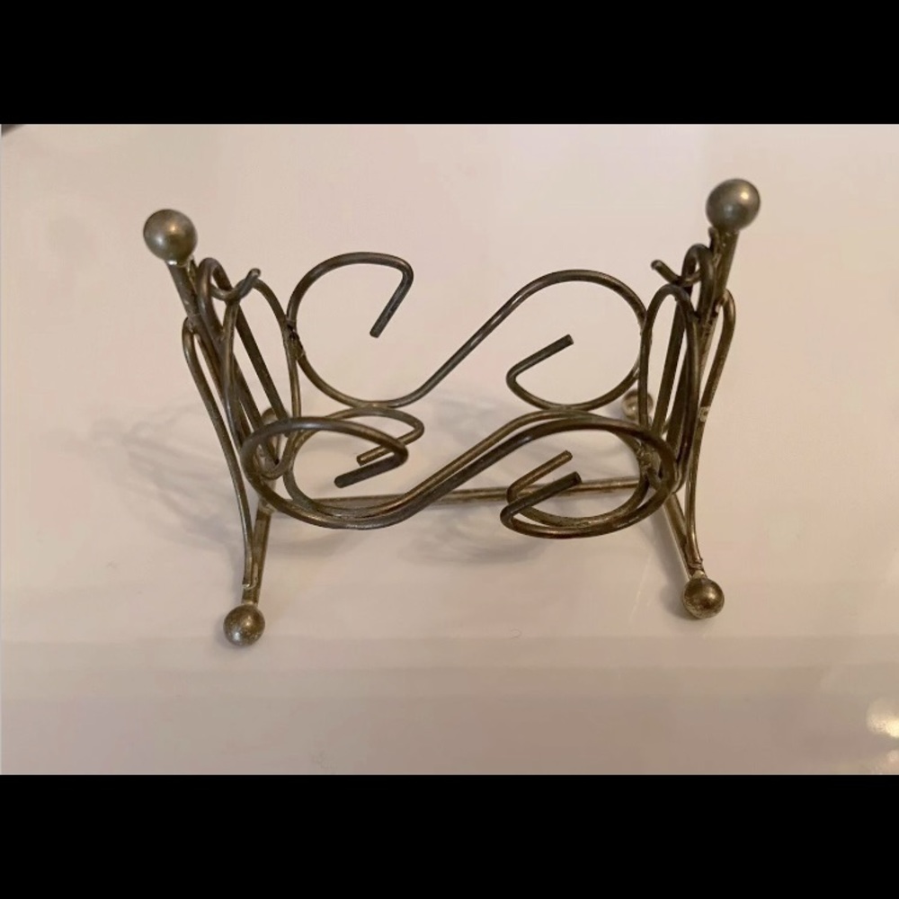 Vintage Antique Miniature Doll House Brass Crib